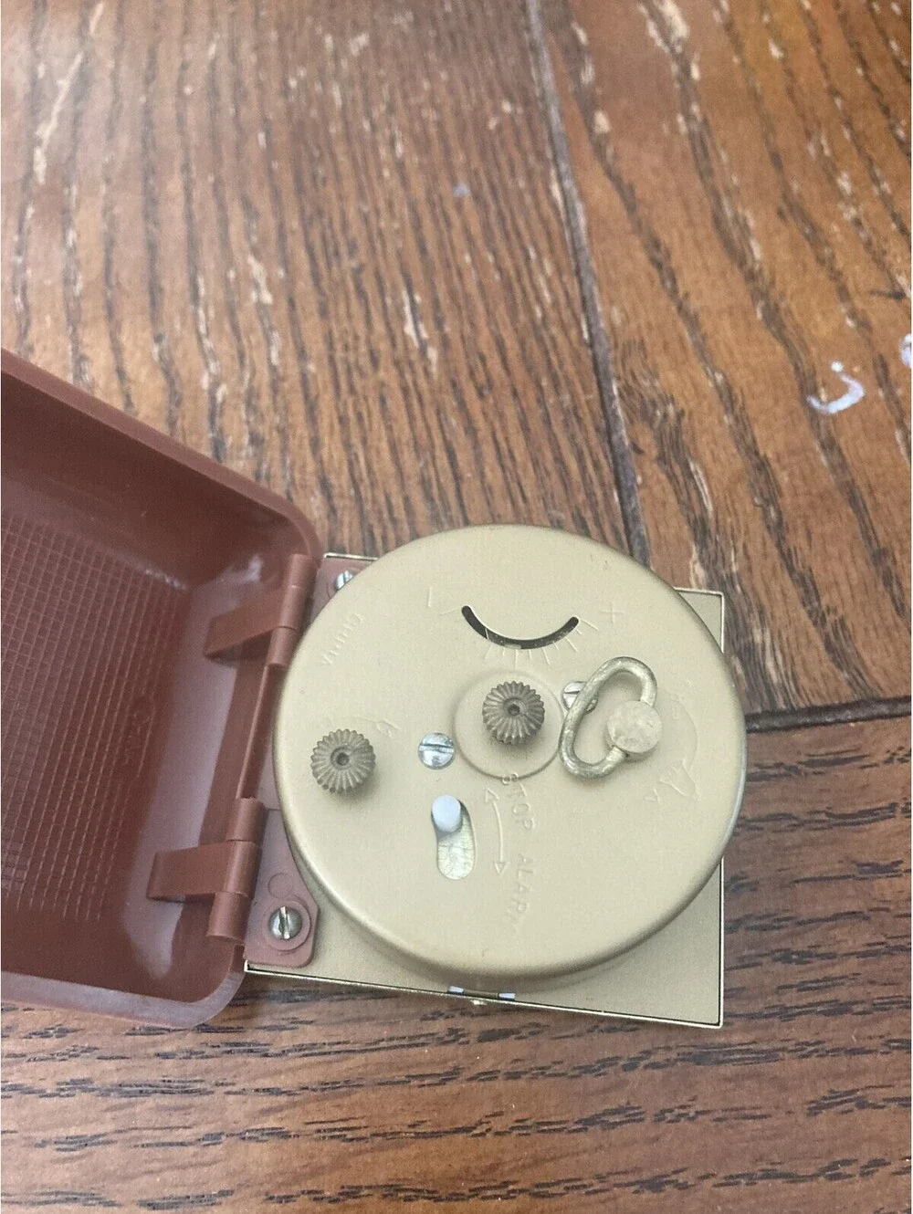 Vintage 1960'S Wesclox Travel Alarm Clock Key Wound Compact Plastic Case Works